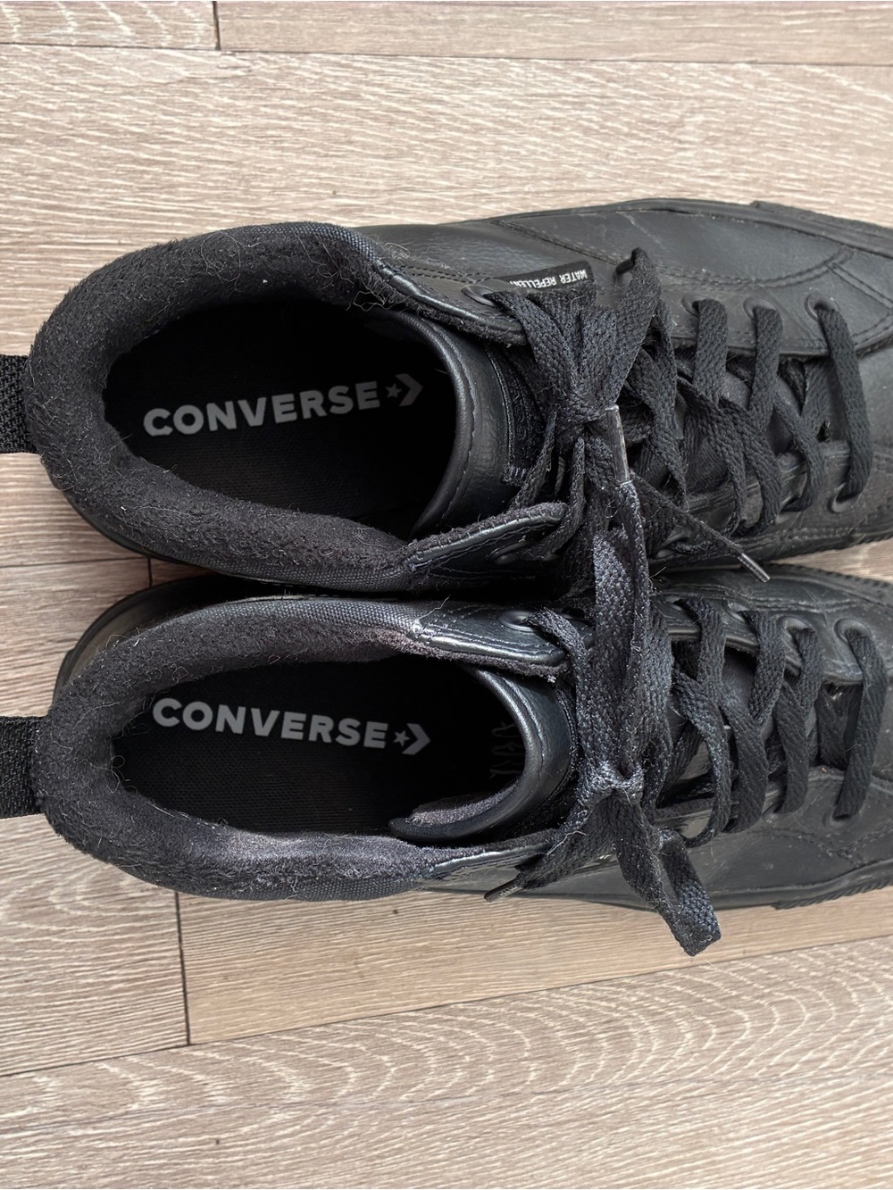 Converse Black High-Top Leather Sneakers - Picture 4 of 7